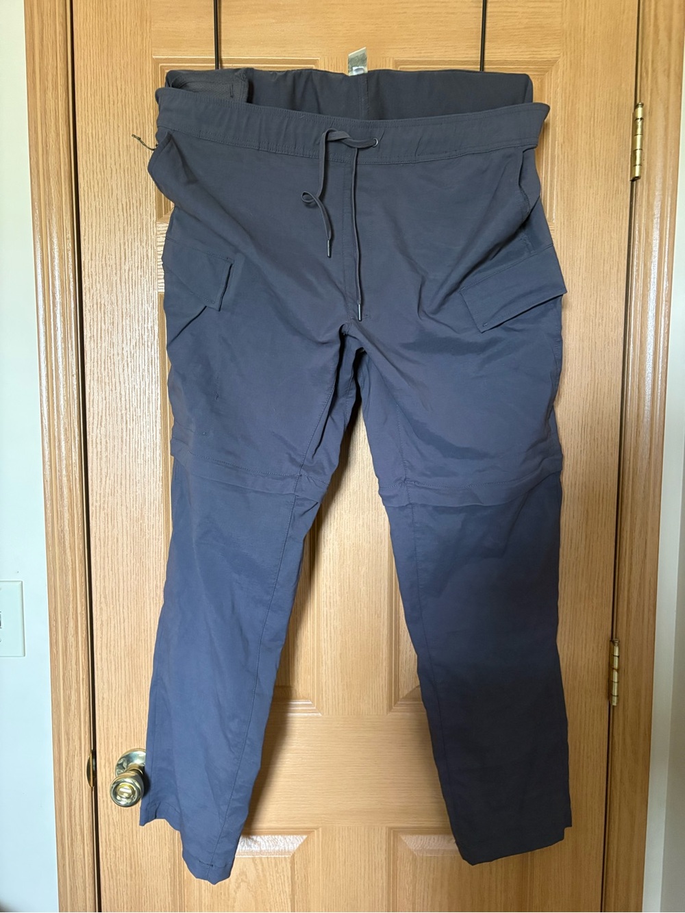 Men's Lake & Trail Dark Gray Cargo Pants with Drawstring Waist